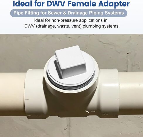 2" PVC Sewer Cleanout Plug, DWV Male Threaded Flush End Cap, Pipe Fitting for Sewer & Drainage Piping Systems - 2 Pcs in Saudi Arabia