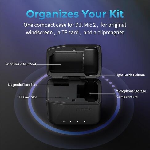 SMALLRIG Charging Case for DJI Mic 2, Integrated Power & Storage Solution, Lightweight Design in Kuwait