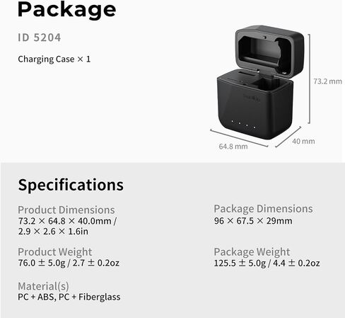 SMALLRIG Charging Case for DJI Mic 2, Integrated Power & Storage Solution, Lightweight Design in Kuwait