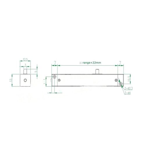 محول طاقة الإزاحة الخطي، مسطرة إلكترونية لأجهزة استشعار الإزاحة KSF-5mm-120mm لآلات الطباعة ثلاثية الأبعاد (10 مم) in Kuwait