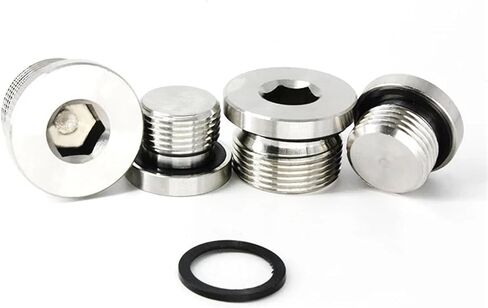 M8 M10 M12 M14 M16 M18 M20 1/8 "1/4" 3/8 "1/2" 3/4 "1" ذكر 316 سداسية من الفولاذ المقاوم للصدأ المقبس غطاء رأس وصلة أنابيب (M27x2) in Kuwait