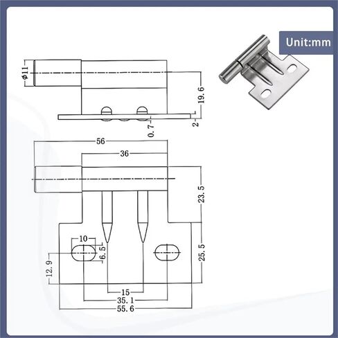 Detachable Vibration Bending Hinge Made of 304 Stainless Steel for Electrical Cabinet Equipment 1Pcs in Kuwait