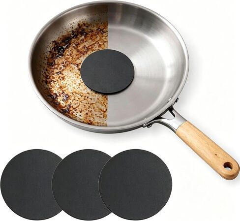 3PCS Steeli Sponge for Stainless Steel Cookware – Heavy Duty Steel Sponge for Burnt-On Stain Removal, Mirror Shine Restorer, No Scratch Kitchen Cleaning Pad, for Pans & Surfaces in Kuwait