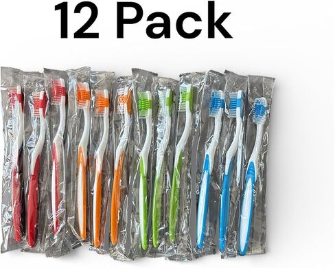 AIAG 12-Count Extra Firm and Hard Bristle Adult Toothbrush Bulk Huge Head Bristle Full Head Manual Toothbrush in Kuwait