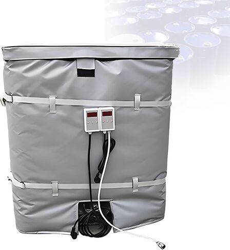 IBC Ton Barrel Heater، 2000W / 4000W Drum Heating بطانية، 0 ~ 150 درجة مئوية وحدة تحكم في درجة الحرارة، مواد عازلة للماء، لخزان البلاستيك IBC Gray-1000L in Kuwait