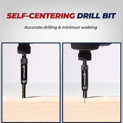 3PCS Self Centering Drill Bit Set for Hinge Installation,Titanium Coated VIX Bits with Black Phosphate Finish,Woodworking Pilot Hole Drill Bits for Door,Window,and Cabinet (3/32",7/64",1/8") in Kuwait