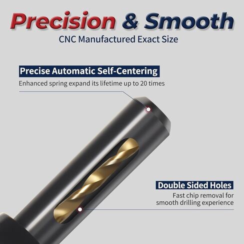 3PCS Self Centering Drill Bit Set for Hinge Installation,Titanium Coated VIX Bits with Black Phosphate Finish,Woodworking Pilot Hole Drill Bits for Door,Window,and Cabinet (3/32",7/64",1/8") in Kuwait