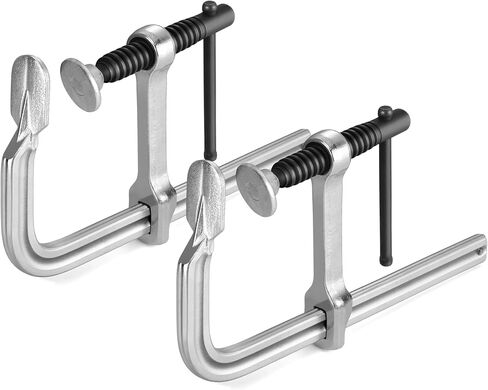Jorgensen Bar Clamps، 6 بوصة، مشابك فولاذية مطروقة خفيفة الوزن مقاس 6 بوصات لأعمال النجارة واللحام، عبوتان in Kuwait