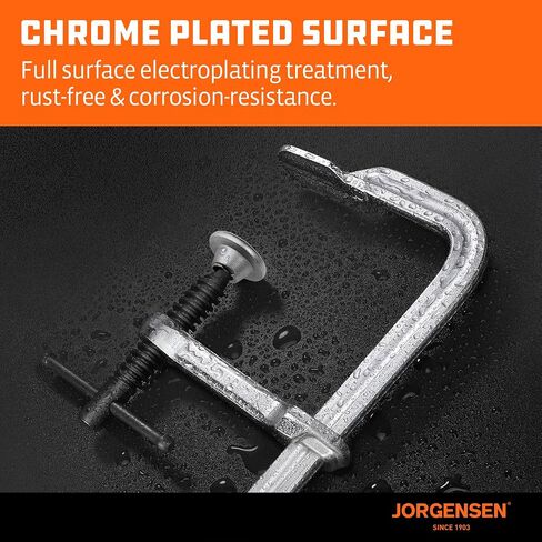 Jorgensen Bar Clamps، 6 بوصة، مشابك فولاذية مطروقة خفيفة الوزن مقاس 6 بوصات لأعمال النجارة واللحام، عبوتان in Kuwait