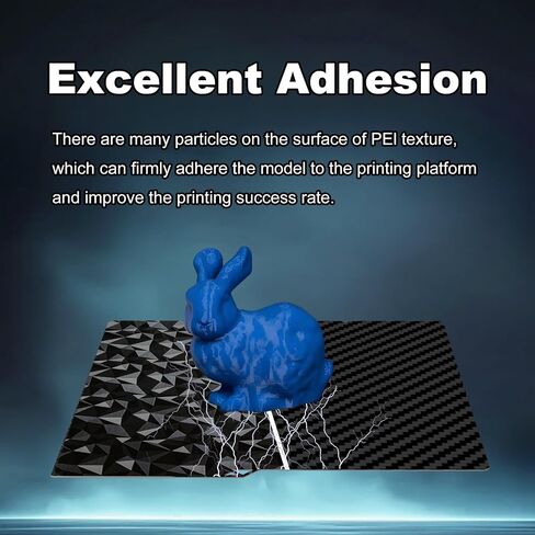 264x276mm 3D Printer Build Plate Smooth PEO+Smooth PET Spring Steel Sheet for Anycubic Kobra S1/ Kobra X/Kobra 4 Heated Bed (Carbon Fiber + Diamond Pattern) in Kuwait