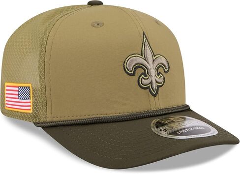 New Era للجنسين - الكبار NFL 2025 تحية الجيش الأخضر 9سبعين كرة القدم تمتد قبعة Snapback قابلة للتعديل مقاس واحد يناسب الجميع in Kuwait