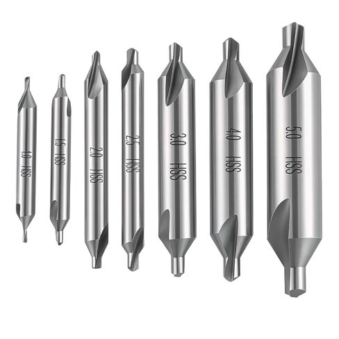 7 Pieces Center Drill Bits Set M2 High Speed Steel Center Drill 60-Degree Angle Bits Kit Countersink Tools for Lathe Metalworking in Size 1.0 1.5 2.0 2.5 3.0 4.0 5.0 in Kuwait