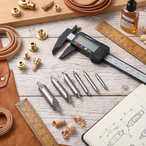7 Pieces Center Drill Bits Set M2 High Speed Steel Center Drill 60-Degree Angle Bits Kit Countersink Tools for Lathe Metalworking in Size 1.0 1.5 2.0 2.5 3.0 4.0 5.0 in Kuwait