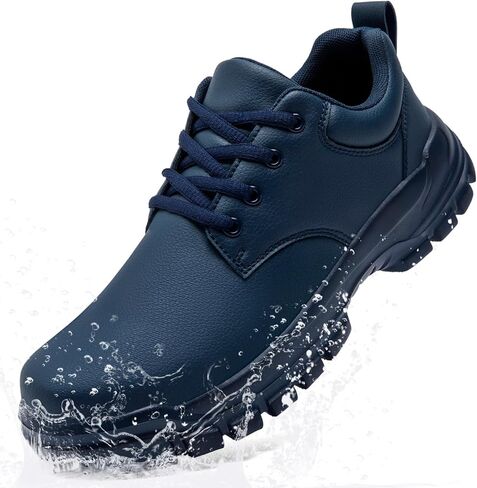 Non Slip Work Shoes for Men Waterproof Leather Kitchen Chef Shoes | Restaurant Working Sneakers, Comfortable Lightweight Walking Daily Wear, Non Slip, Nursing Fashion Sneakers for Food Service in Kuwait