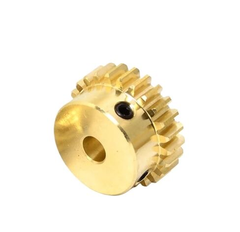 Steel Heavy Duty Motor Pinion Gear 1pc 20T 1M Brass Spur Gear 1 Module Motor Gears with Step Bore 4 5 6 7 8 10 12mm(8mm) in Kuwait
