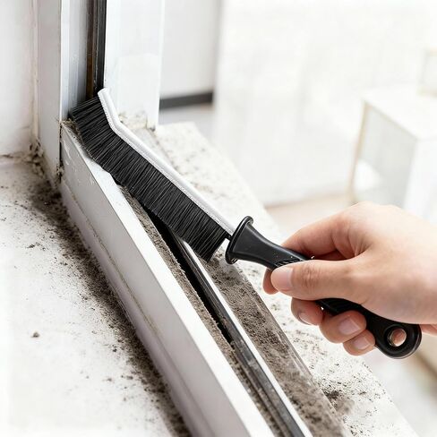 7 Pcs Hard Bristle Crevice Cleaning Brush Set - for Grout, Tight Spaces & Gap Cleaning, Deep Reach Narrow Scrubber Tools for Bathroom Tiles, Kitchen Sink, Window Tracks & Car Vents, Home Essentials in Kuwait