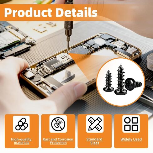 1200Pcs Micro Screws Kit, M1 M1.2 M1.4 M1.7 Phillips Pan Head Small Screws Assortment Kit, Precision Tiny Screws with Tweezers for Glasses, Watch, Electronics, Laptop Repair in Saudi Arabia