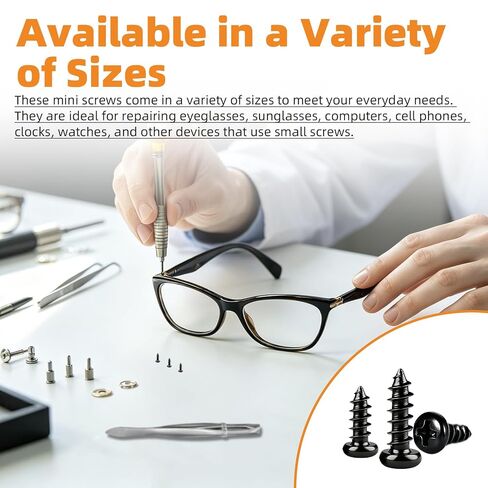 1200Pcs Micro Screws Kit, M1 M1.2 M1.4 M1.7 Phillips Pan Head Small Screws Assortment Kit, Precision Tiny Screws with Tweezers for Glasses, Watch, Electronics, Laptop Repair in Saudi Arabia