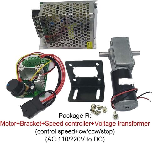 12V Double Shaft DC Electronic Starter Worm Gear High Torque 24 Volt Electronic Starter D Package R 24V 470rpm in Saudi Arabia