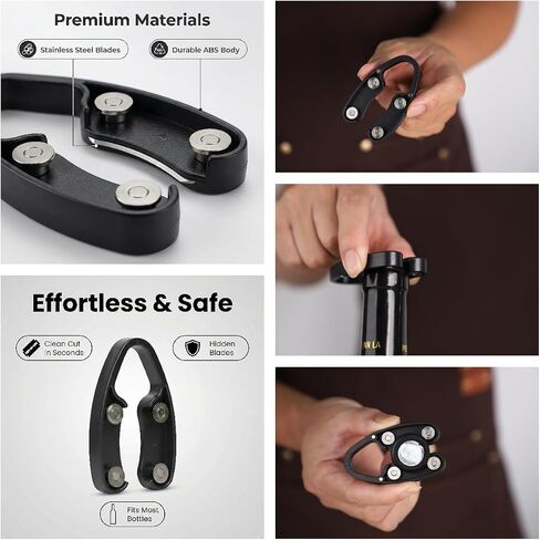 Air Pressure Pump Bottle Opener With Foil Cutter And Aerator Pourer,Simple Cork Remover,Efficient Corkscrew Bottle Opener,Great For Wine Lovers,Perfect Wine Gift. (Black 3 set) in Saudi Arabia