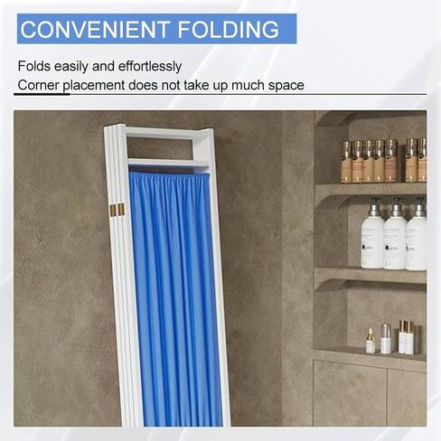 4 Panel Foldable Medical Privacy Screen, Foldable & Rollable Room Divider for Enhanced Patient Confidentiality in Hospitals, Clinics, Nursing Homes(Pink) in Kuwait