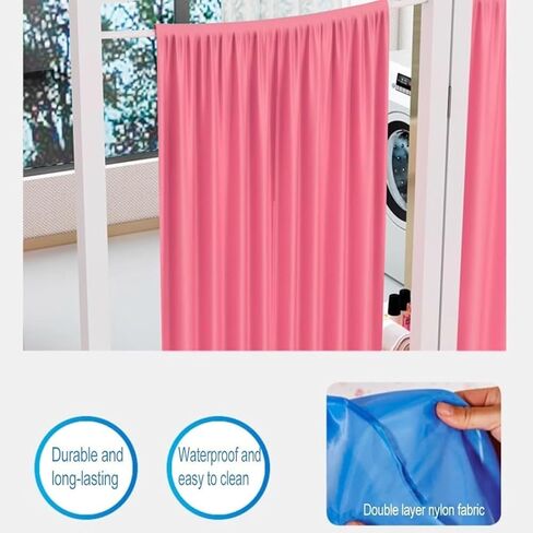 4 Panel Foldable Medical Privacy Screen, Foldable & Rollable Room Divider for Enhanced Patient Confidentiality in Hospitals, Clinics, Nursing Homes(Pink) in Kuwait