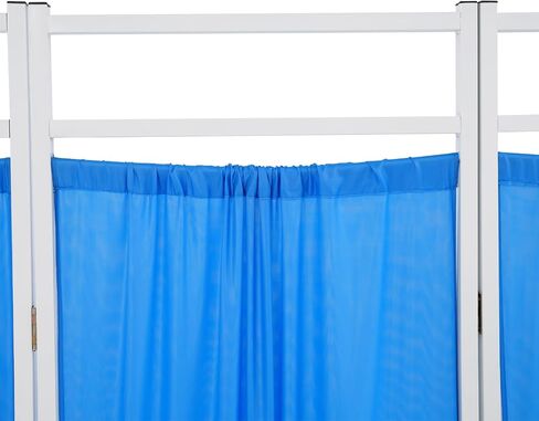 5.9 Ft Medical Privacy Screen, 5-Panel Medical Room Divider on Wheels Foldable Partition with Dual Fabric Portable and Foldable Medical Room Divider for Hospital Clinic Beauty Salon (Blue) in Kuwait