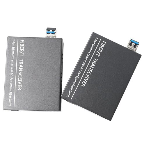 محول الوسائط الليفية منافذ RJ45 المزدوجة إلى SM LC 1000Base LX 20km | 10/100/1000Base-Tx إلى 1000Base-LX، متوافق مع الوضع الفردي SFP 1310nm حتى 20 كم، بديل لأجهزة الإرسال 1.25G in Kuwait