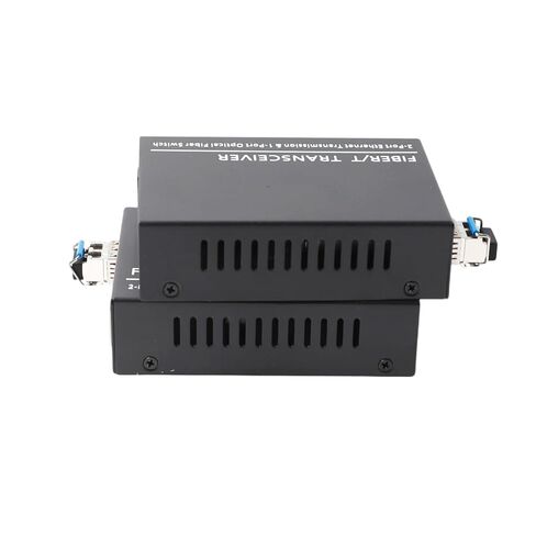 محول الوسائط الليفية منافذ RJ45 المزدوجة إلى SM LC 1000Base LX 20km | 10/100/1000Base-Tx إلى 1000Base-LX، متوافق مع الوضع الفردي SFP 1310nm حتى 20 كم، بديل لأجهزة الإرسال 1.25G in Kuwait