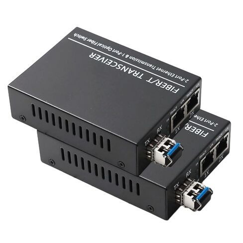 محول الوسائط الليفية منافذ RJ45 المزدوجة إلى SM LC 1000Base LX 20km | 10/100/1000Base-Tx إلى 1000Base-LX، متوافق مع الوضع الفردي SFP 1310nm حتى 20 كم، بديل لأجهزة الإرسال 1.25G in Kuwait