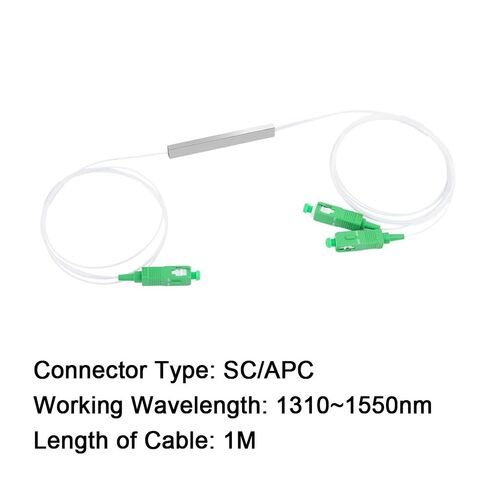 TOP-MAX 1x2 SC/APC PLC Micro Fiber Optical Splitter, Singlemode Optical Splitter for Gigabit Ethernet Data Center LAN Home Wiring and Commercial High-Density Projects in Kuwait