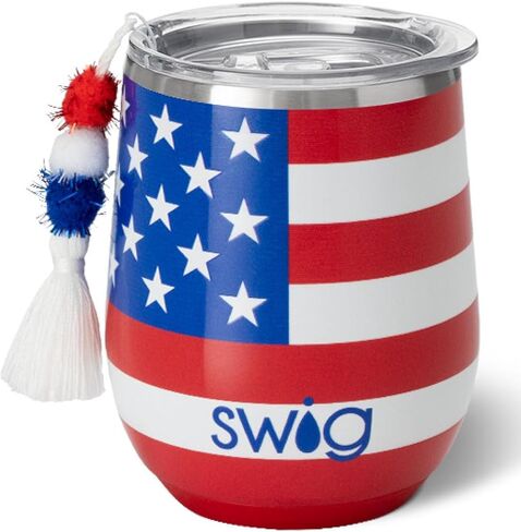 Swig Life 12oz Wine Tumbler with Lid, Stainless Steel, Dishwasher Safe, Portable, Triple Insulated Wine Tumbler (Bride to Be) in Saudi Arabia