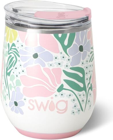 Swig Life 12oz Wine Tumbler with Lid, Stainless Steel, Dishwasher Safe, Portable, Triple Insulated Wine Tumbler (Bride to Be) in Saudi Arabia