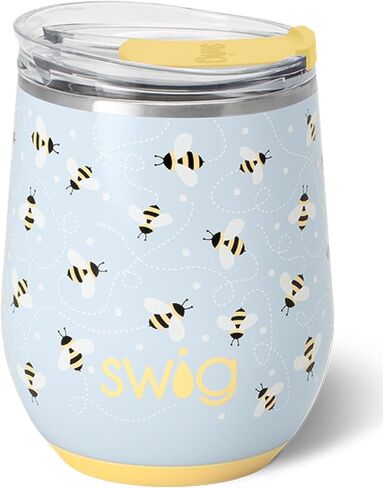 Swig Life 12oz Wine Tumbler with Lid, Stainless Steel, Dishwasher Safe, Portable, Triple Insulated Wine Tumbler (Bride to Be) in Saudi Arabia