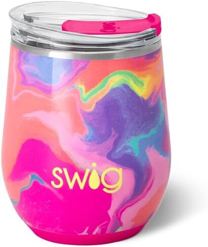 Swig Life 12oz Wine Tumbler with Lid, Stainless Steel, Dishwasher Safe, Portable, Triple Insulated Wine Tumbler (Bride to Be) in Saudi Arabia