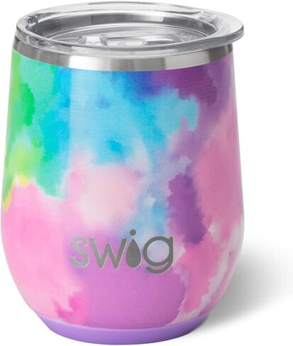 Swig Life 12oz Wine Tumbler with Lid, Stainless Steel, Dishwasher Safe, Portable, Triple Insulated Wine Tumbler (Bride to Be) in Saudi Arabia