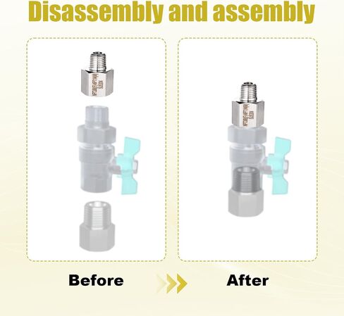 2 قطعة 3/8 "NPT أنثى x 1/4" NPT محول مخفض ذكر، محول خيط كامل من الفولاذ المقاوم للصدأ لصنبور الحمام المطبخ موصل صانع الثلج خط المياه in Kuwait