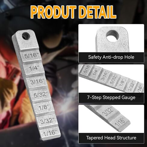 2130 Small Pipe Spacer Wedge Stepped Gauge, 3/4" X 4" Welding Wedges for Pipe Spacing Welding, Stepped Flange Wedge for Pipefitter Tool, Pipe Fitting Wedge Tool (2PCS) in Kuwait
