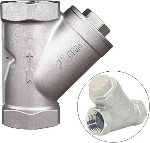 1/4" 3/8" 1/2" 3/4" 1" 1-1/2" 2"-4" Female 316 304 Stainless Steel Inline Y Type Filter Strainer Valve 1pcs(1") in Kuwait