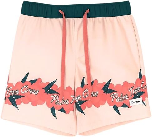 Palm Tree Crew Men's Duvin Elastic Waistband Drawstring Swim Short in Kuwait