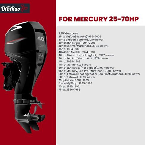 10 1/8x15 المروحة تناسب ميركوري 25/30/35/40/45/50/55/60/70/75hp، ترقية OEM 13 دعامة خارجية من الألومنيوم ذات الأسنان، RH، 48-73140A45 in Kuwait