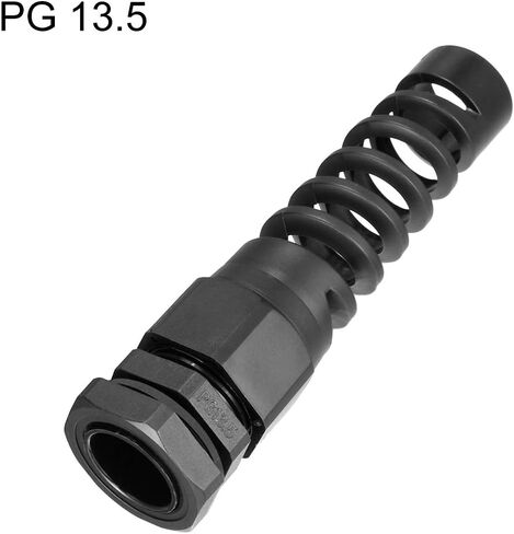 PG13.5 Cable Gland Waterproof IP68 Nylon Joint Adjustable Locknut with Strain Relief for 6-11mm Dia Wire, 4pcs in Kuwait
