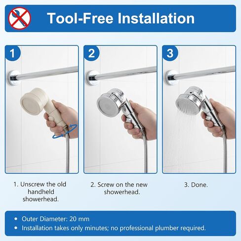 Shampoo Bowl Sprayer Head, Silver Adjustable Handheld Sink Sprayer Head Portable Shower Heads with Stop Water-Saving Function Button for Home Salon Spa Chairs in Kuwait