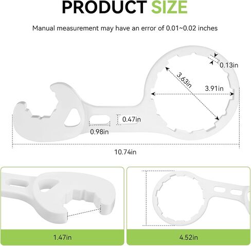 Magluv 2 Pack Water Filter Wrenches Compatible with GE Water Systems GXWH20S, GXWH20T, GXWH20F, GXWH04F, GXRM10RBL, GX1S01R, Replacement for GE Water Filter Housing Wrench in Kuwait
