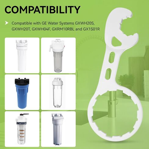 Magluv 2 Pack Water Filter Wrenches Compatible with GE Water Systems GXWH20S, GXWH20T, GXWH20F, GXWH04F, GXRM10RBL, GX1S01R, Replacement for GE Water Filter Housing Wrench in Kuwait