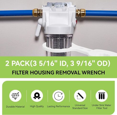 Magluv 2 Pack Water Filter Wrenches Compatible with GE Water Systems GXWH20S, GXWH20T, GXWH20F, GXWH04F, GXRM10RBL, GX1S01R, Replacement for GE Water Filter Housing Wrench in Kuwait