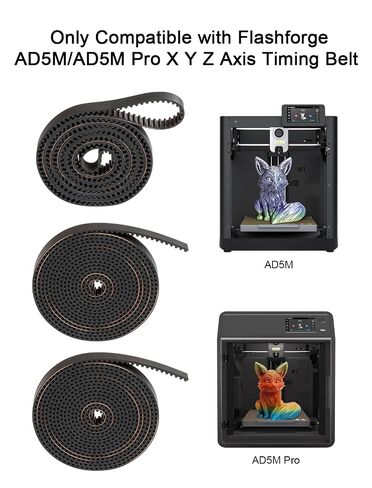 استبدال مجموعة حزام التوقيت X Y Z لطابعة AD5M/ AD5M Pro/AD5X ثلاثية الأبعاد، ملحقات الطابعة ثلاثية الأبعاد لحزام محرك مطاطي متزامن غير قابل للانزلاق in Kuwait