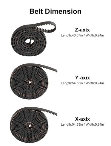 استبدال مجموعة حزام التوقيت X Y Z لطابعة AD5M/ AD5M Pro/AD5X ثلاثية الأبعاد، ملحقات الطابعة ثلاثية الأبعاد لحزام محرك مطاطي متزامن غير قابل للانزلاق in Kuwait