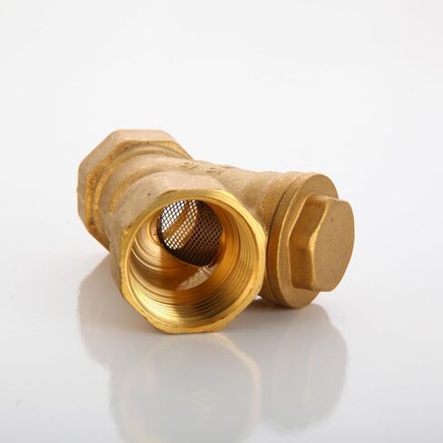 1pc 1/2" 3/4" 1" BSPP Female Thread Y Shaped Thickened Brass Strainer Filter Valve Connector for Booster Pump Heating Pipes(3/4",NO Switch) Pipe Fitting in Kuwait