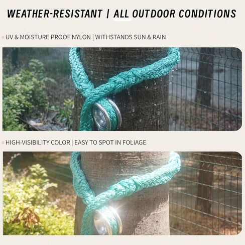 3/4" x 6' Arborist Rigging Ring Sling Rope - Friction Saver with 7 Adjustable Pockets & #3 Aluminum Ring, 14600 lbs MBS for Tree Trimming, Removal & Canopy Anchors in Kuwait